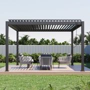 Baltic Manual Freestanding Louvre Roof Aluminium Pergola gallery detail image