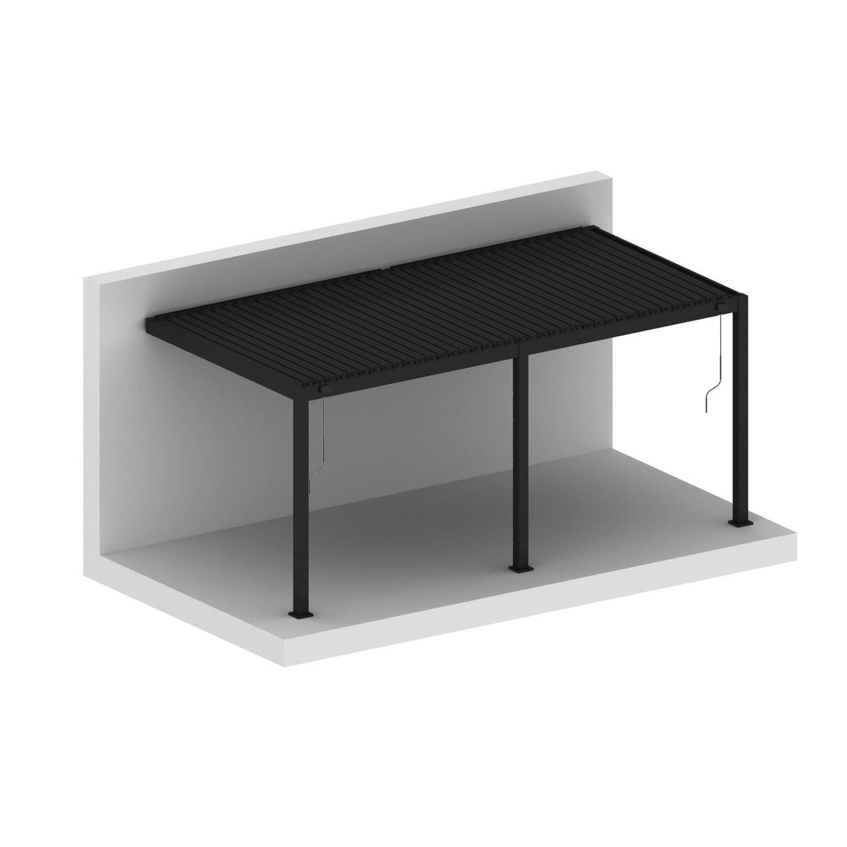 Baltic Manual Wall Mounted Louvre Roof Aluminium Pergola gallery detail image