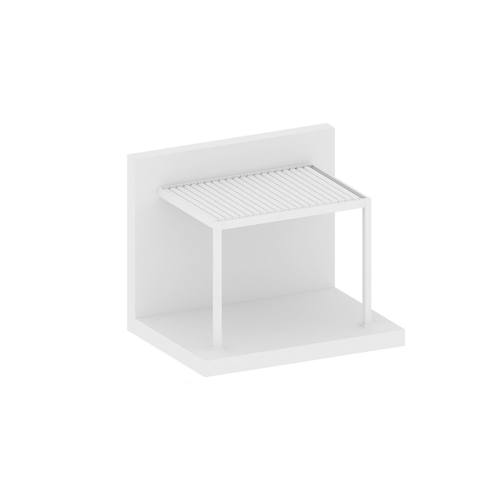 Baltic Motorised Wall Mounted Louvre Roof Aluminium Pergola gallery detail image