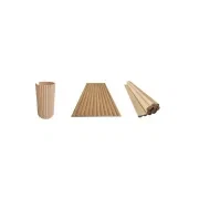 Half Dowel Pine Wood Flexible Wall Panels gallery detail image