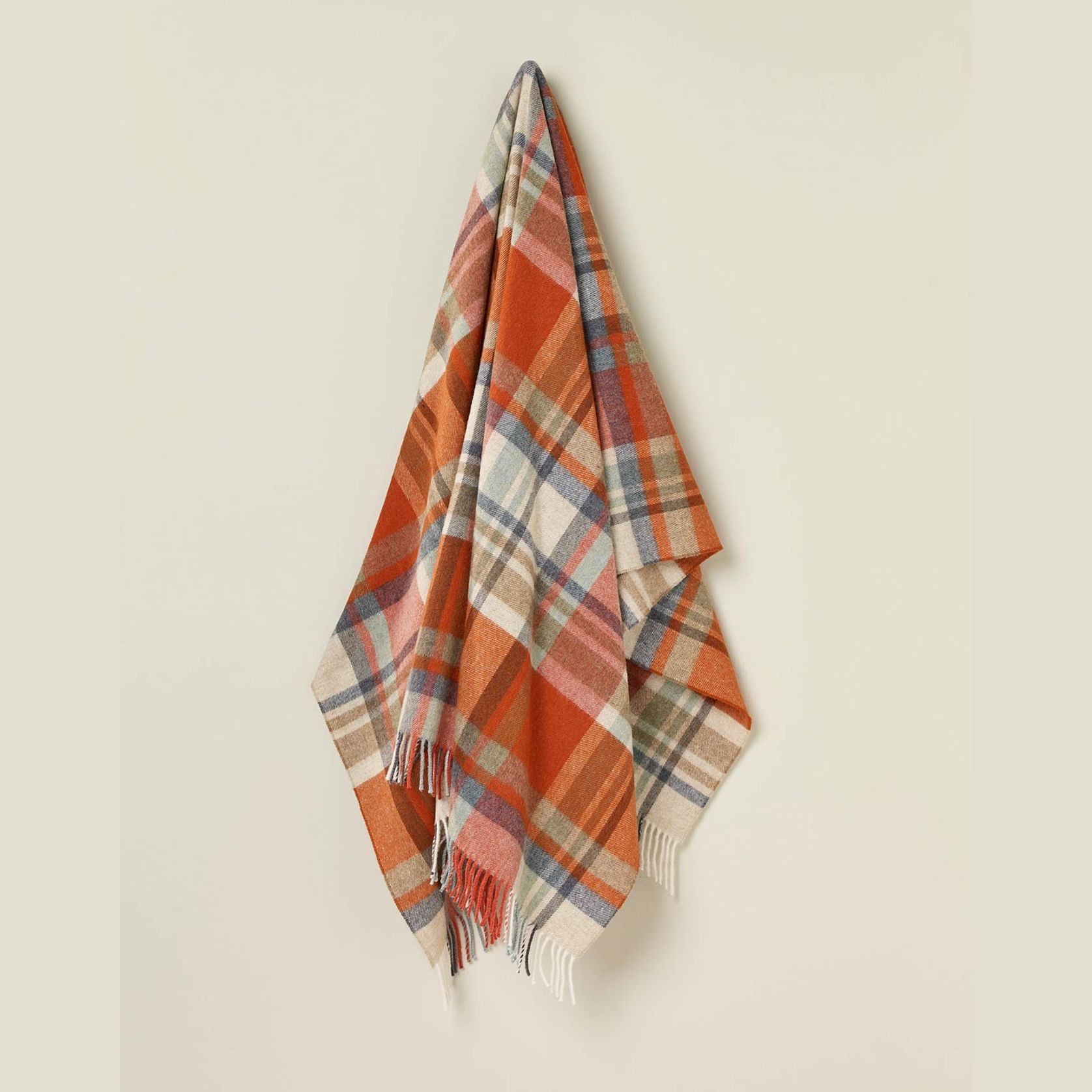 NZ Wool Throw - Portree Orange | 100% Merino Wool gallery detail image