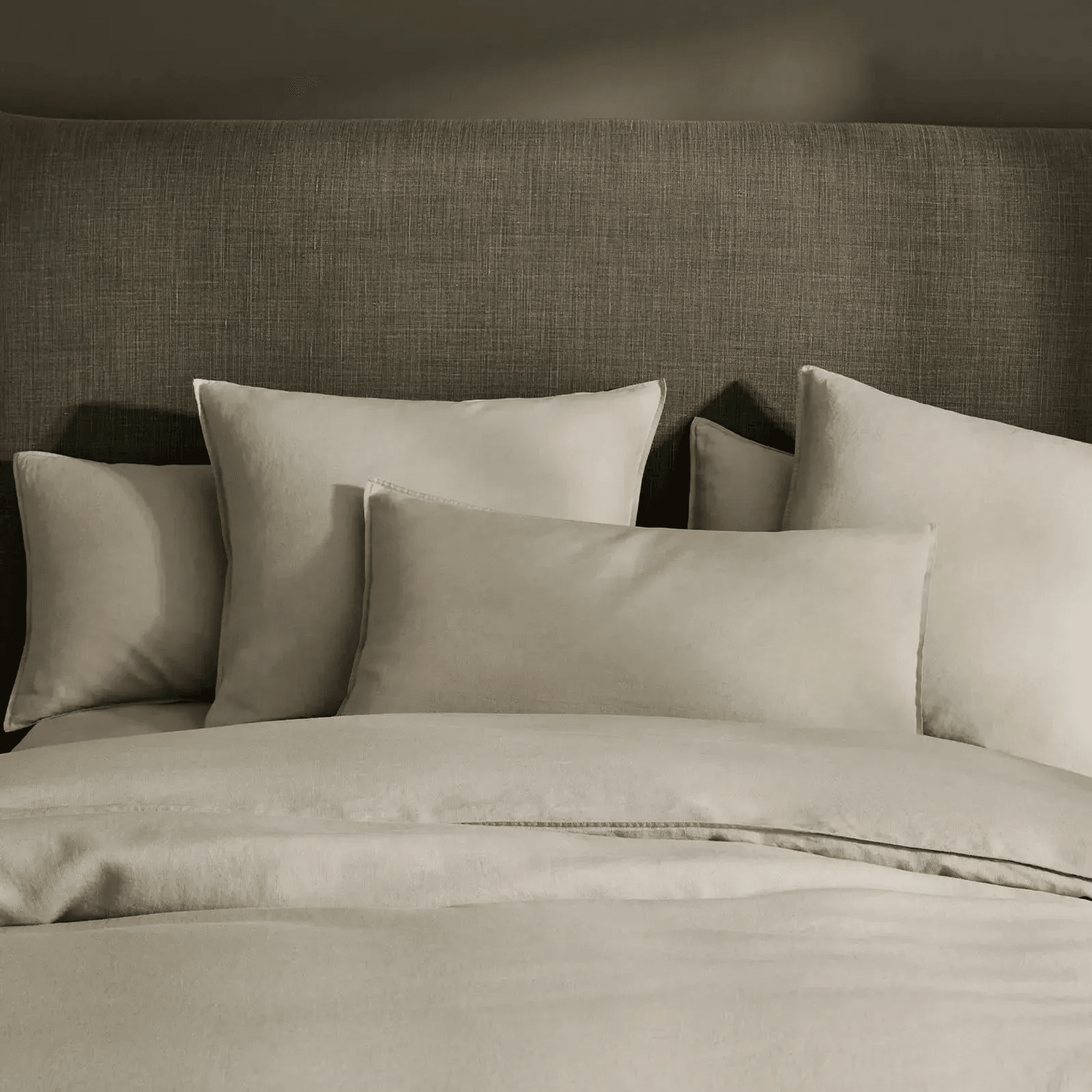 Ravello Linen Quilt Cover - Sage | Weave Home Bed Linen gallery detail image