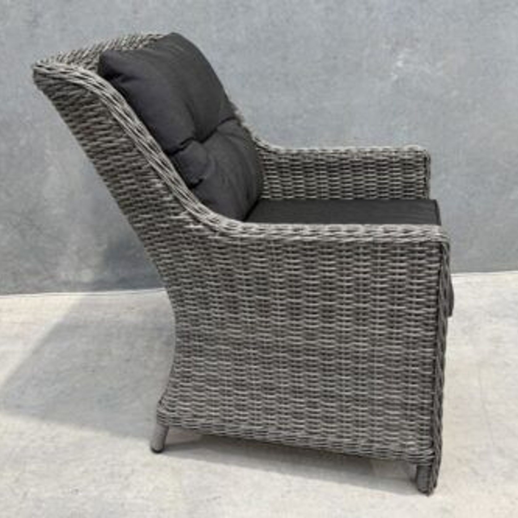 Raglan Rattan Chair - Canvas Coal gallery detail image