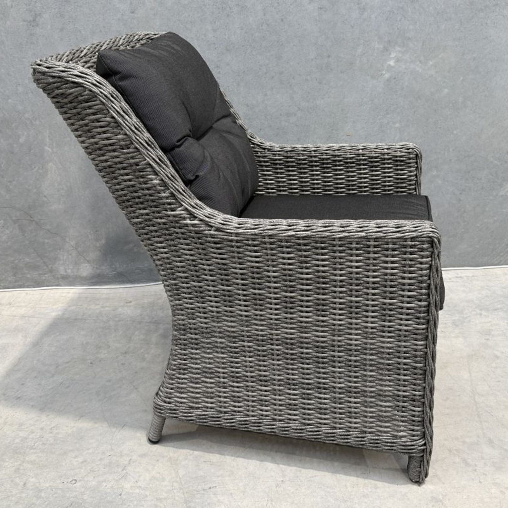 Raglan Rattan Chair - Canvas Coal gallery detail image
