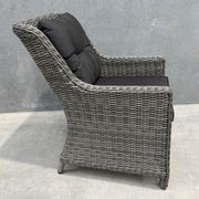 Raglan Rattan Chair - Canvas Coal gallery detail image