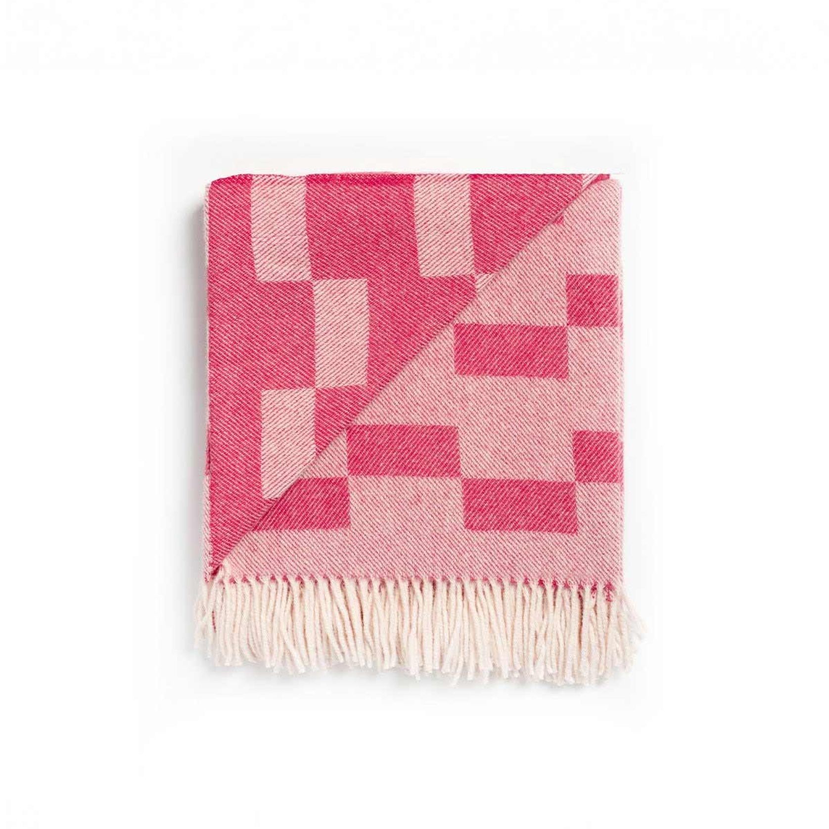 Ruanui Station Lambswool Throw - Rakatunga Raspberry gallery detail image