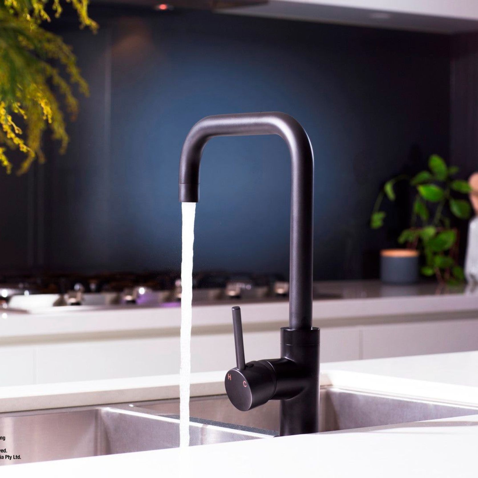 Round Kitchen Mixer Tap - Matte Black gallery detail image