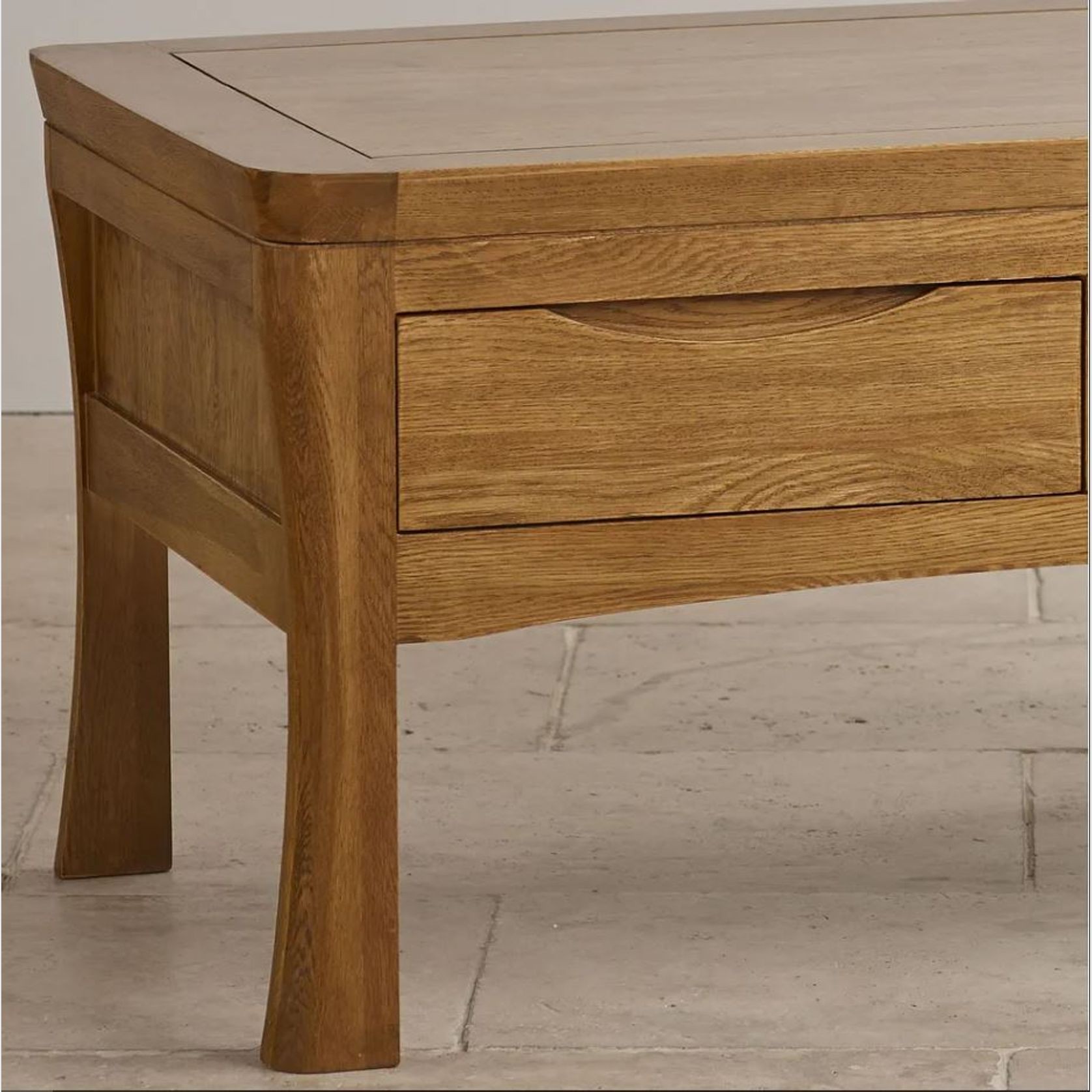 Renwick Rustic Solid Oak 4 Drawer Storage Coffee Table gallery detail image