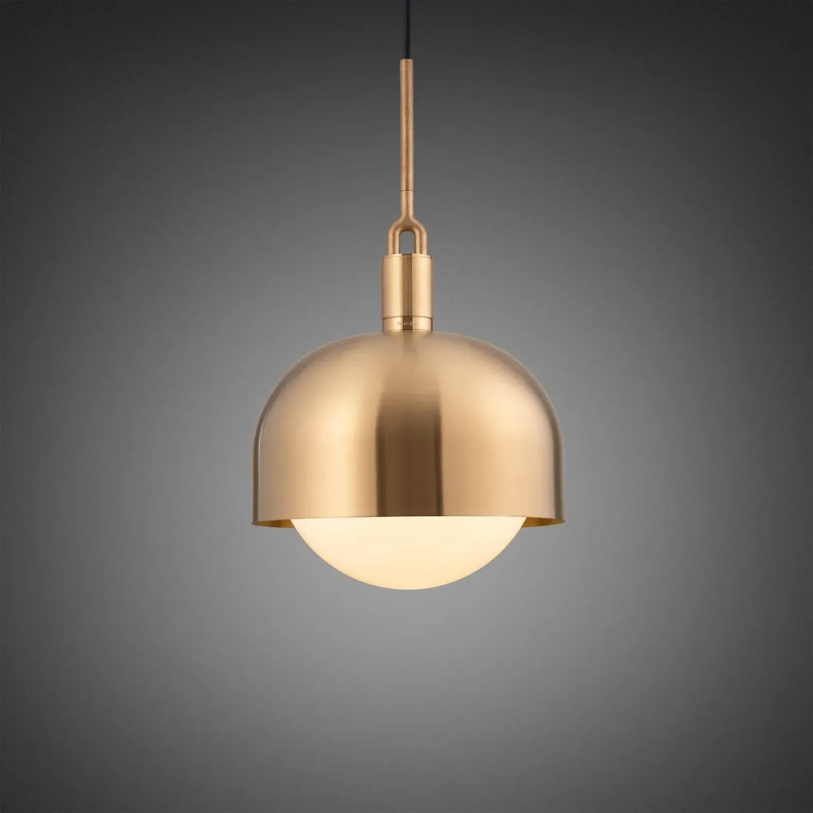Forked Shade and Globe Pendant gallery detail image