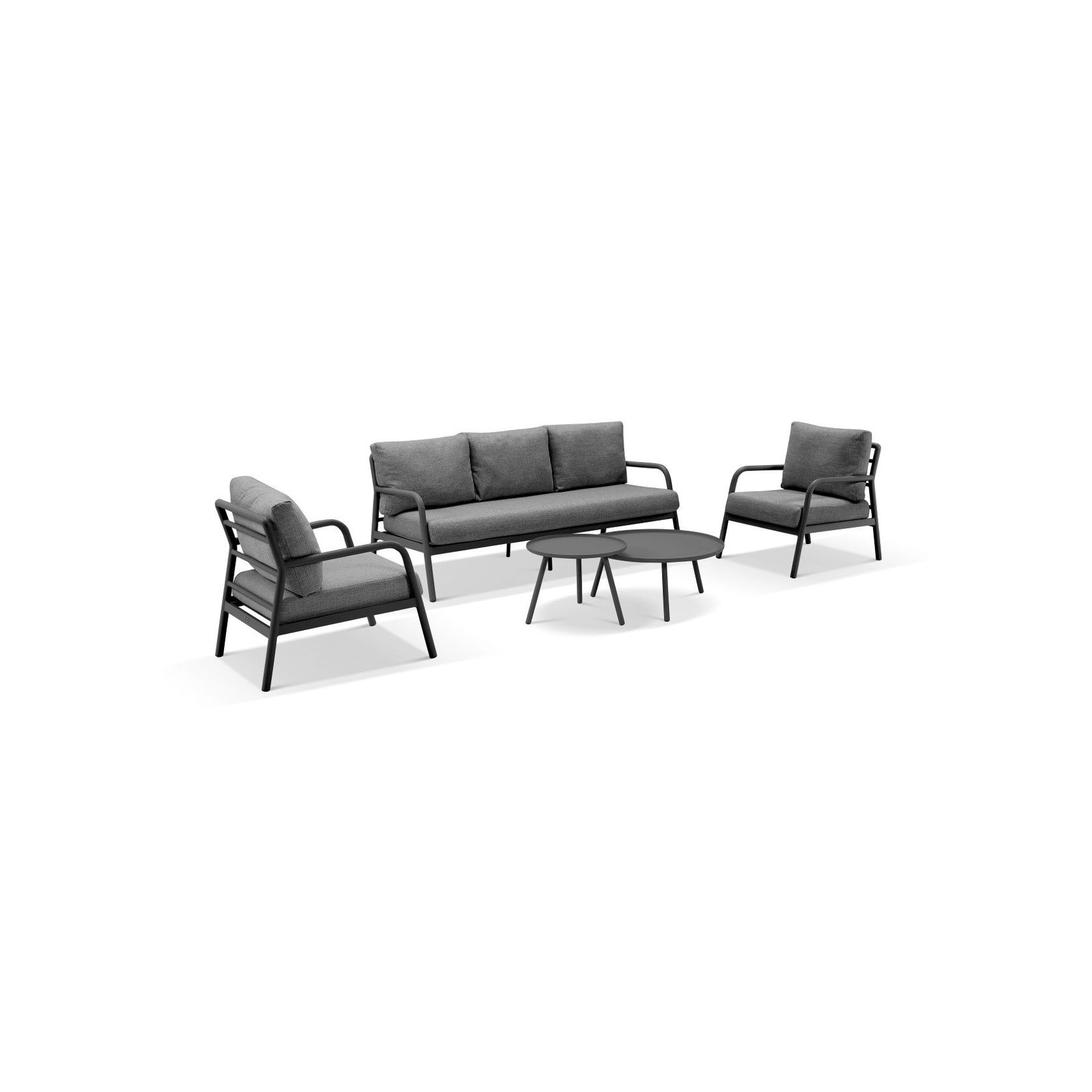 Riviera 5pc Lounge Set - Charcoal gallery detail image