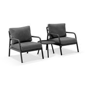 Riviera Lounge Chair Set - Charcoal gallery detail image