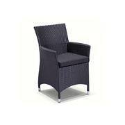 Roman Outdoor Wicker Dining Chair With Arms gallery detail image