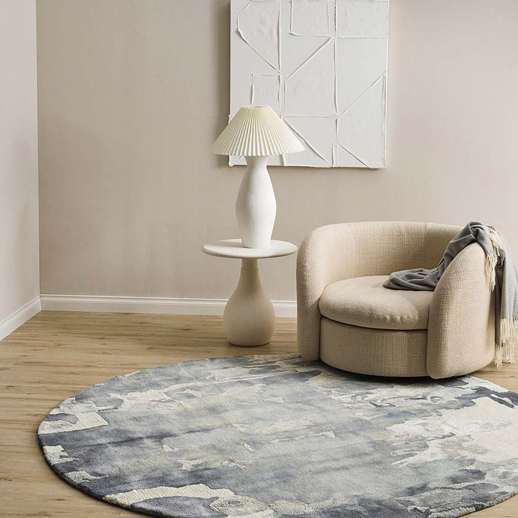 Baya Cape Brett Floor Rug - Round gallery detail image