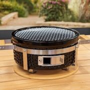 Hibachi Tabletop BBQ Grill with Searing Plate & Oil Tray - Round gallery detail image
