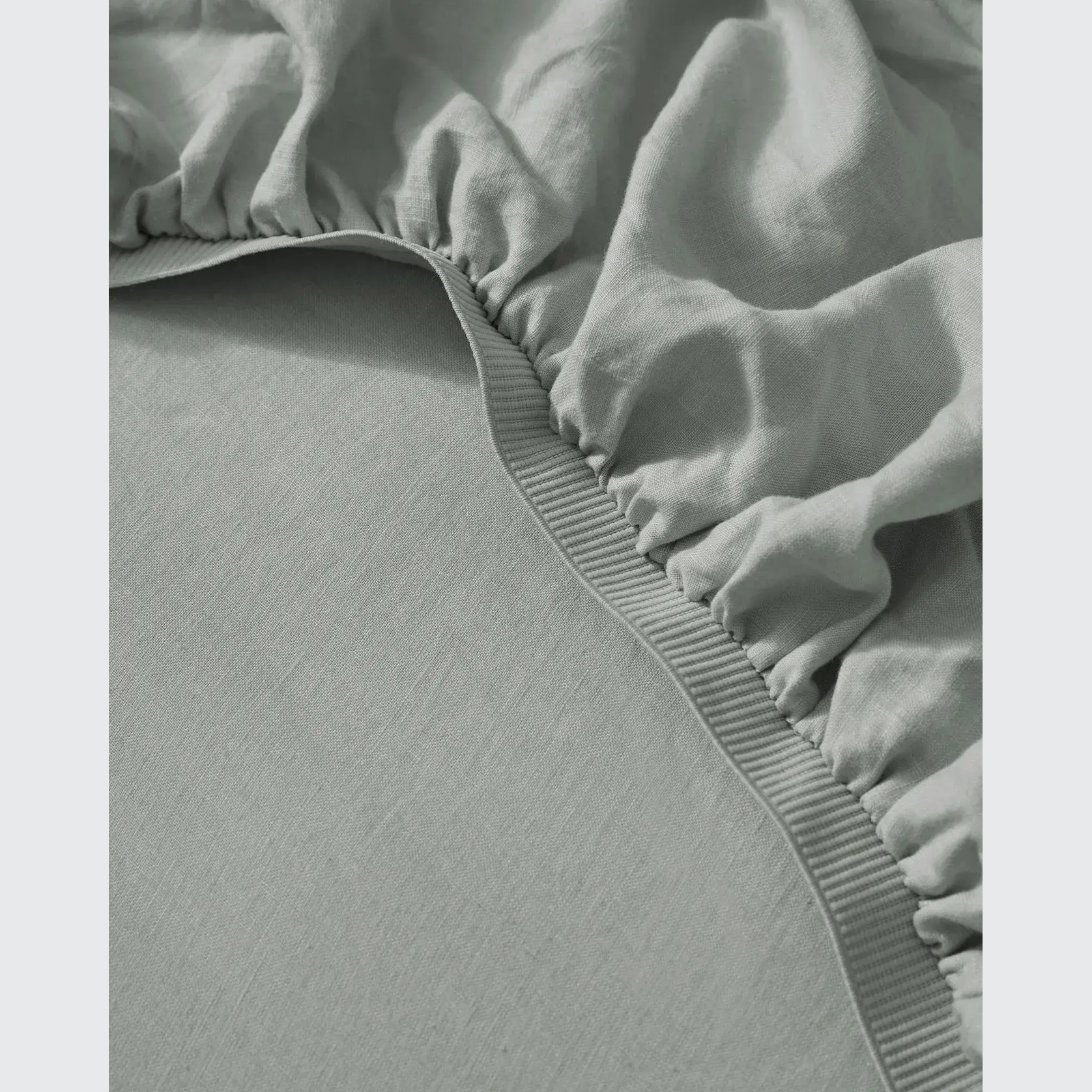 Fitted Sheet - Sage - Double gallery detail image