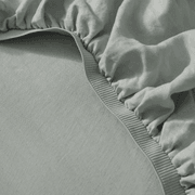 Ravello Linen Fitted Sheet - Sage  | Weave Home Bed Linen gallery detail image