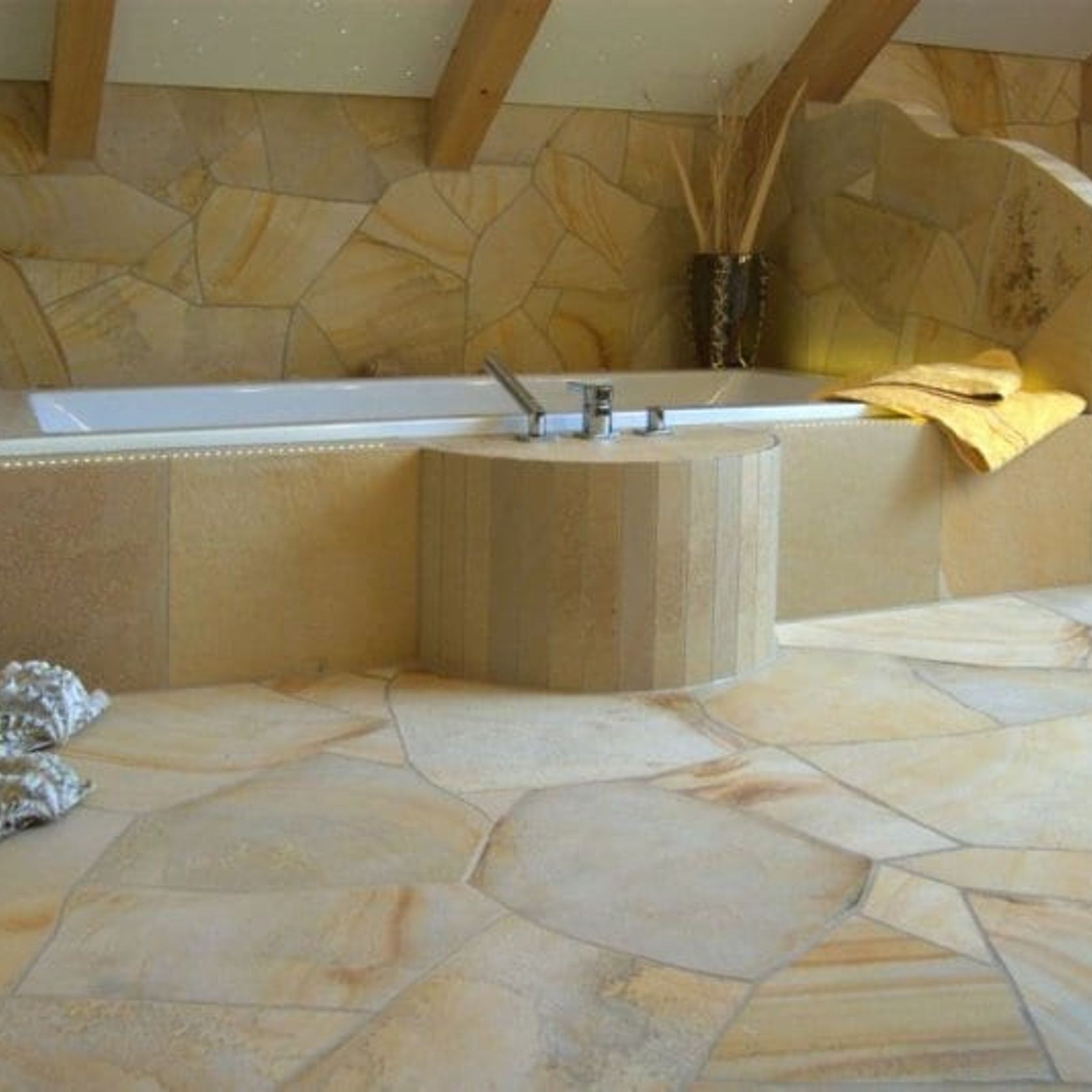 Desert Sand  Sandstone Crazy Paving gallery detail image