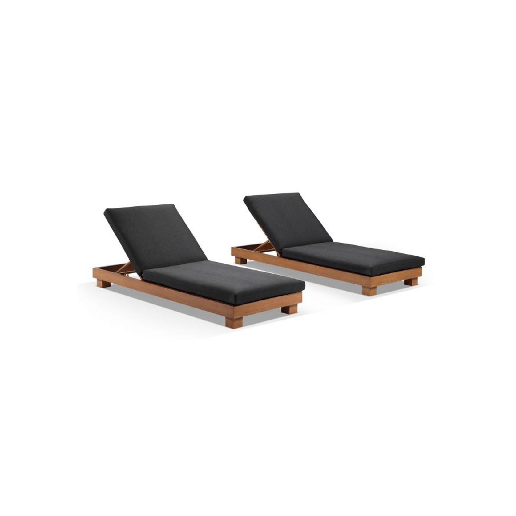 Santorini Aluminium Sun Lounge Set | Denim Cushions gallery detail image