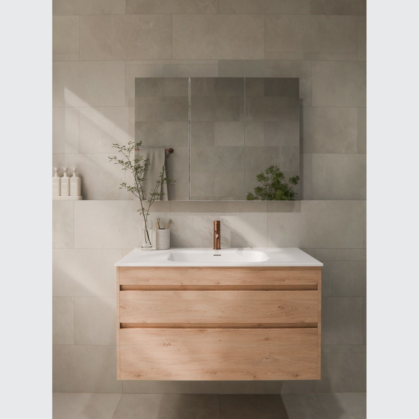 CODE Luxe 750 Wall Hung Vanity | Double Drawer gallery detail image