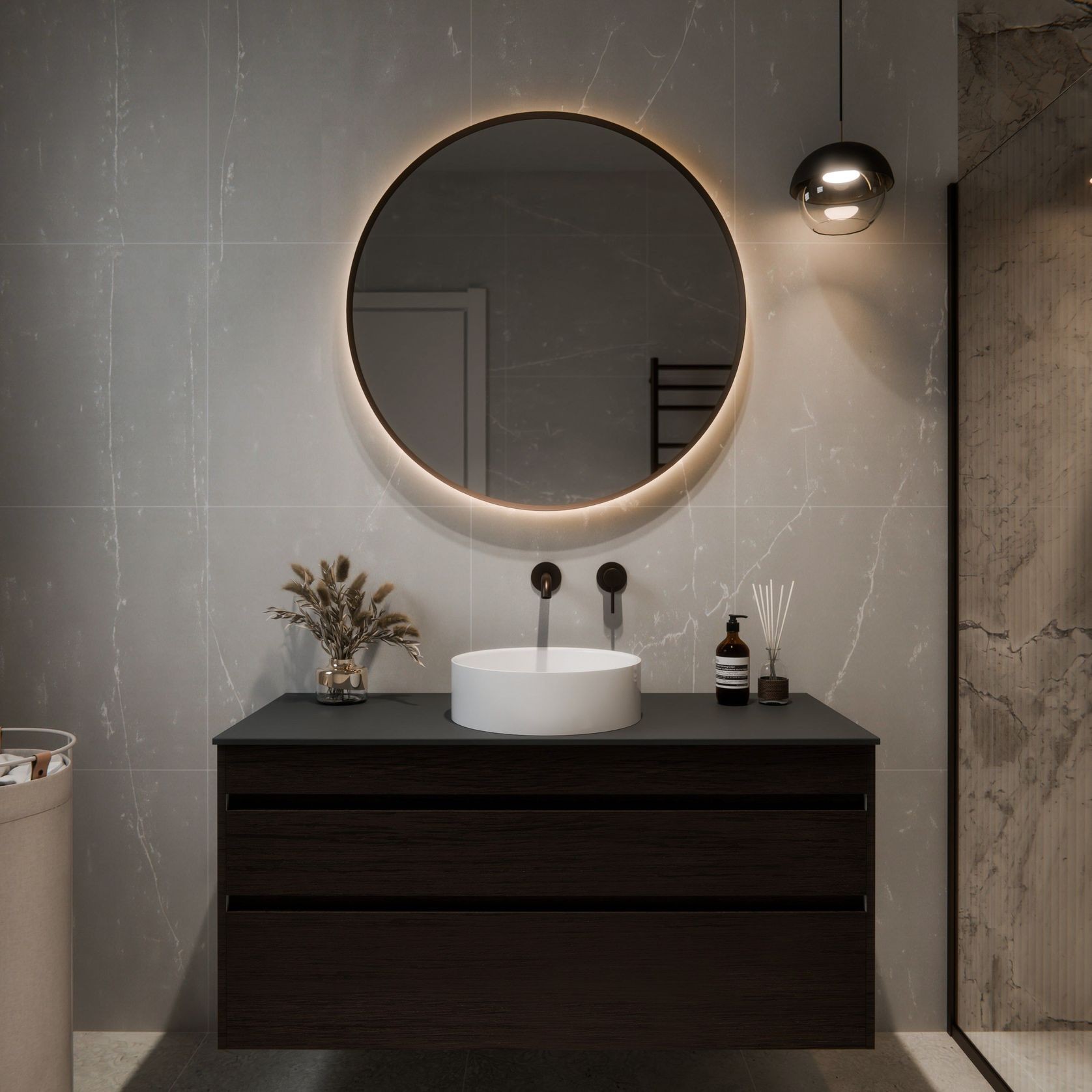 Code Luxe 1000 Wall Hung Vanity | 2 Drawer gallery detail image