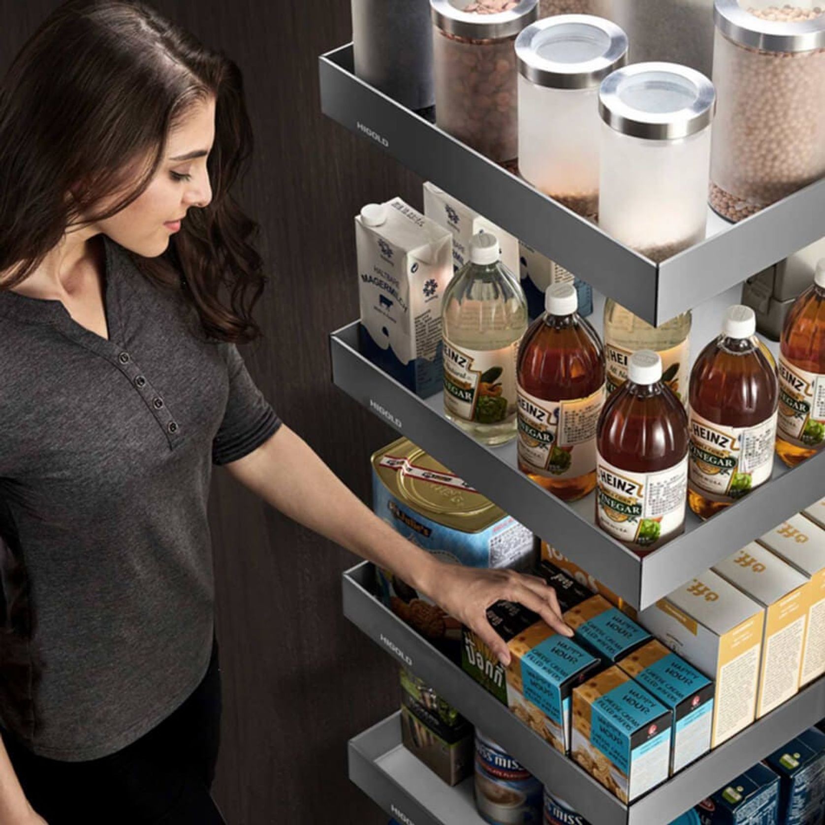 Shearer Galaxy Pantry Unit with Soft Close 600mm gallery detail image