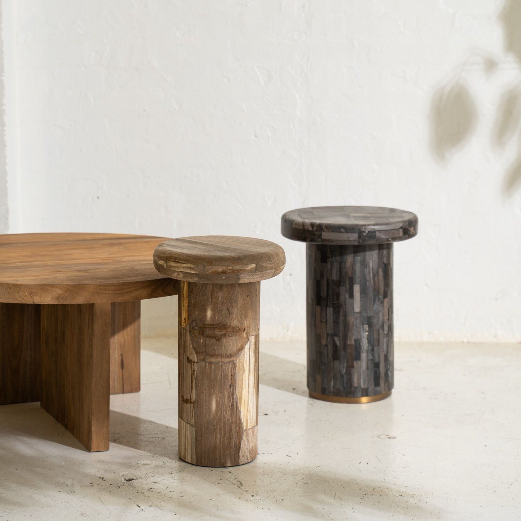 Sia Petrified Wood Side Table gallery detail image