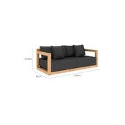 Ibis Outdoor Teak Three Seater Sofa gallery detail image