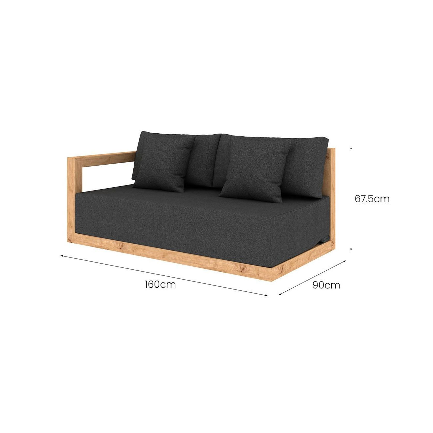 Ibis Outdoor Teak Right Arm Sofa gallery detail image