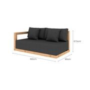 Ibis Outdoor Teak Right Arm Sofa gallery detail image