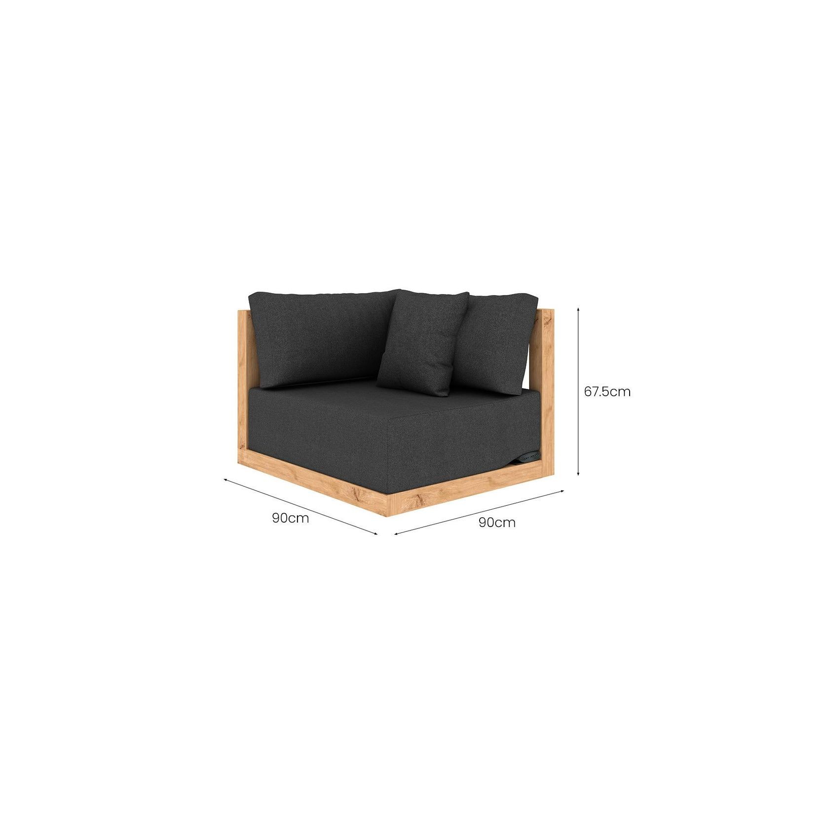 Ibis Outdoor Teak Corner Sofa gallery detail image