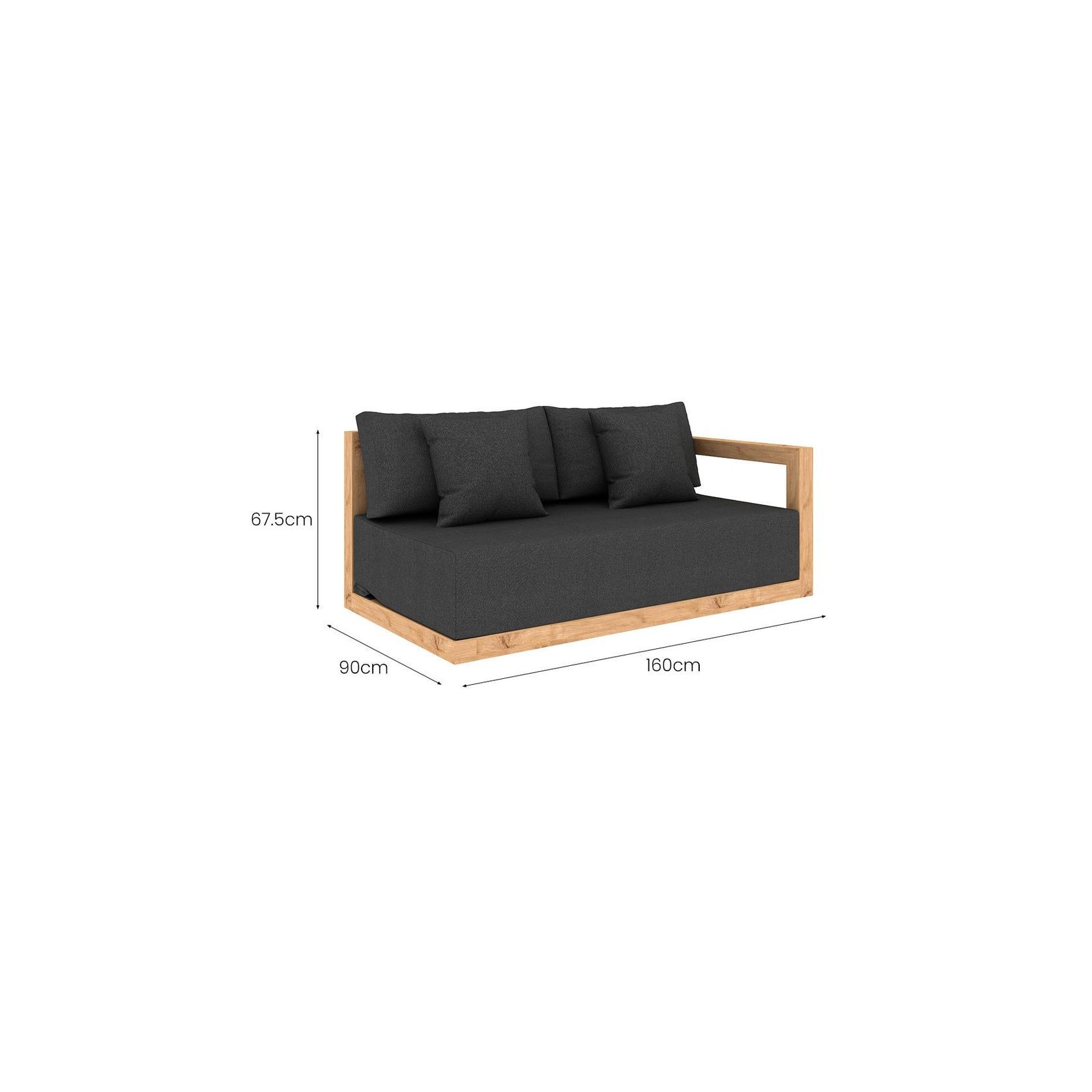 Ibis Outdoor Teak Left Arm Sofa gallery detail image