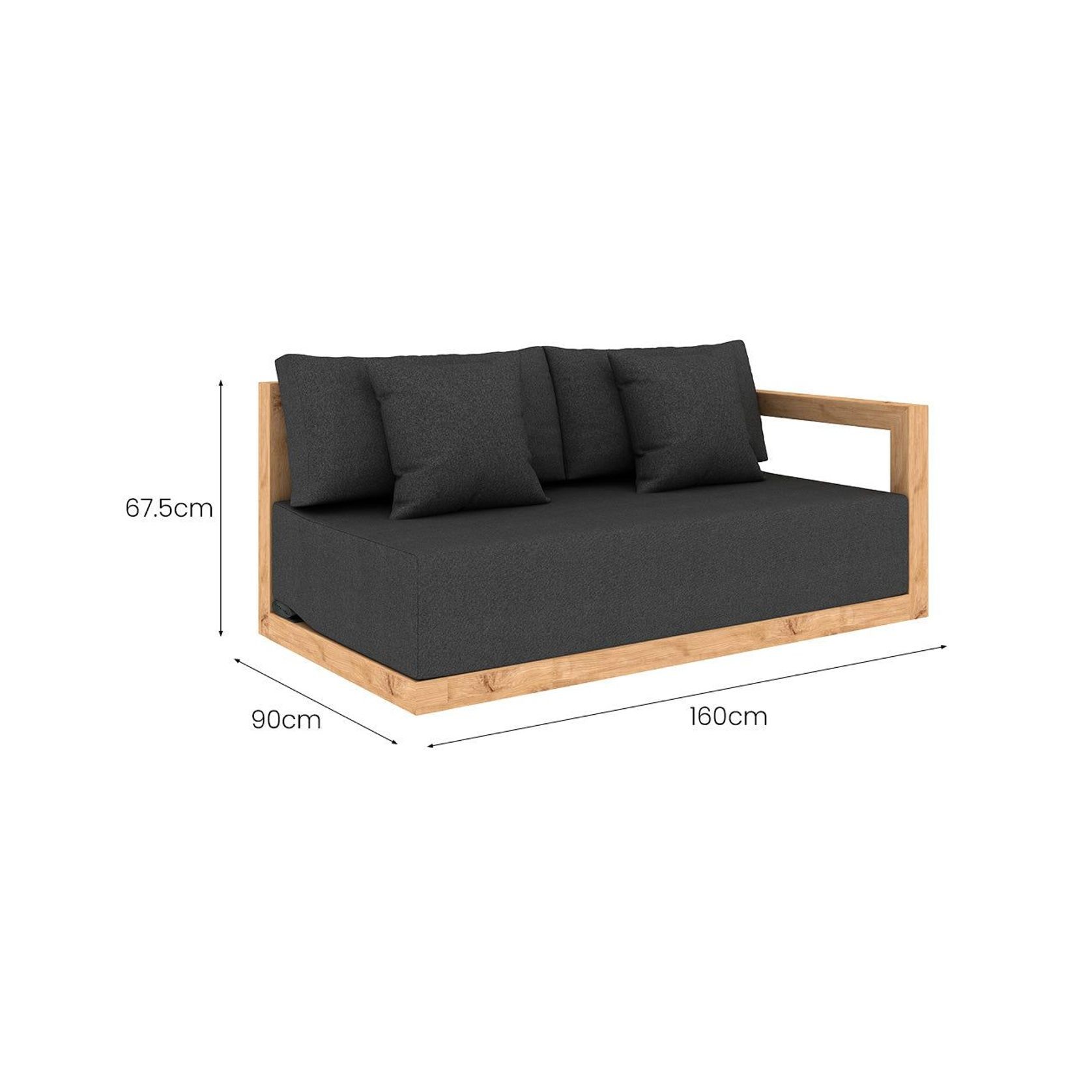 Ibis Outdoor Teak Left Arm Sofa gallery detail image