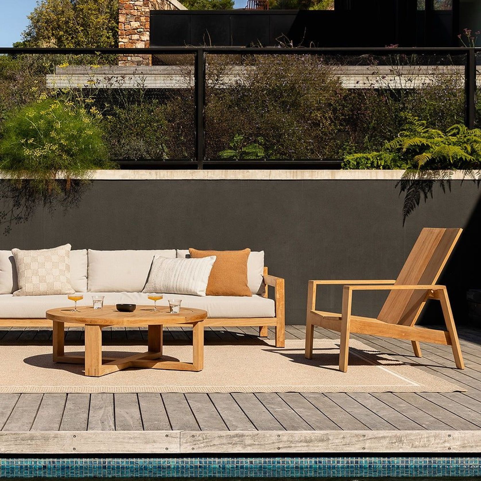 Baya Sonnet In & Outdoor Cushion - Almond gallery detail image