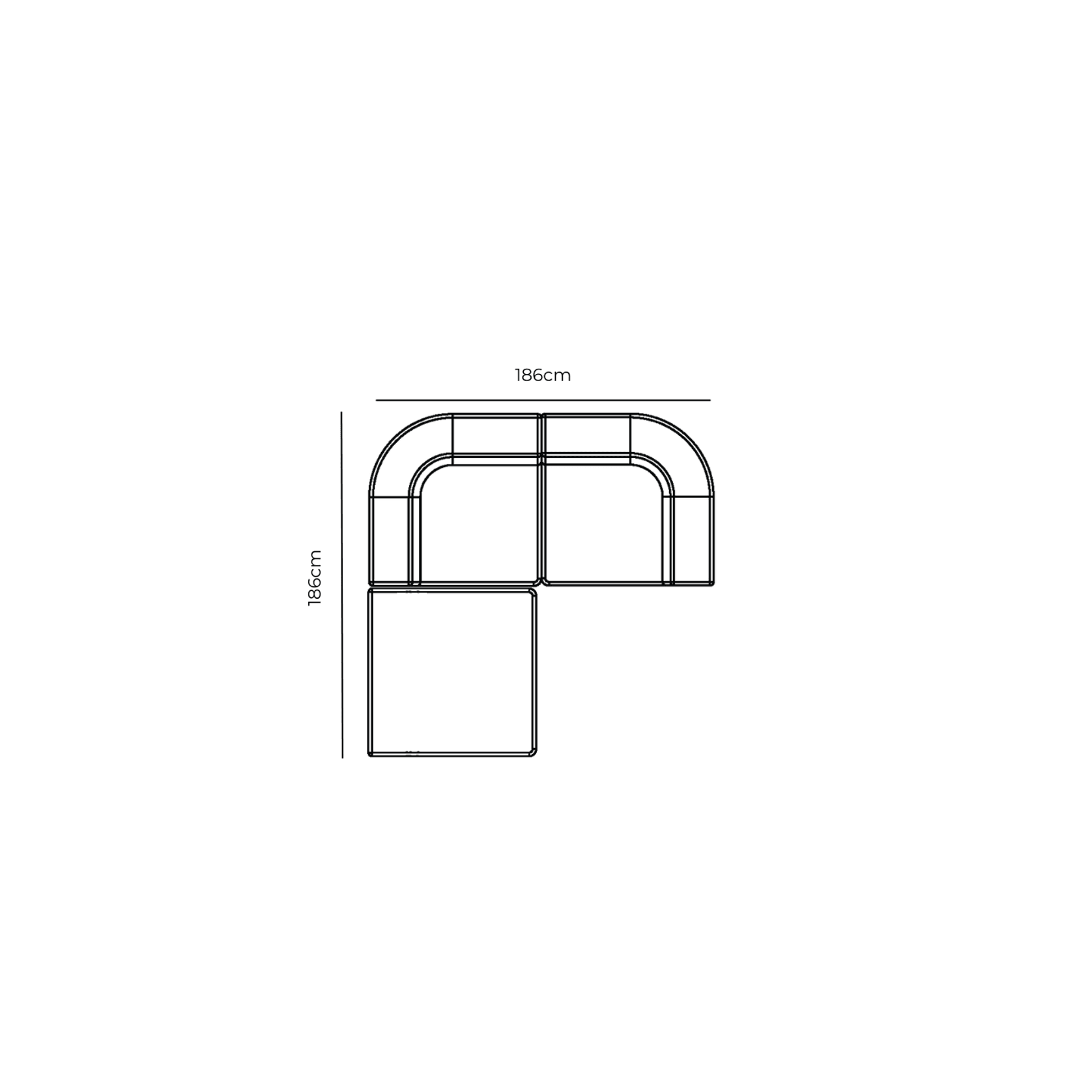 Stretch 3 Seater Chaise Sofa - Opal Ocean gallery detail image