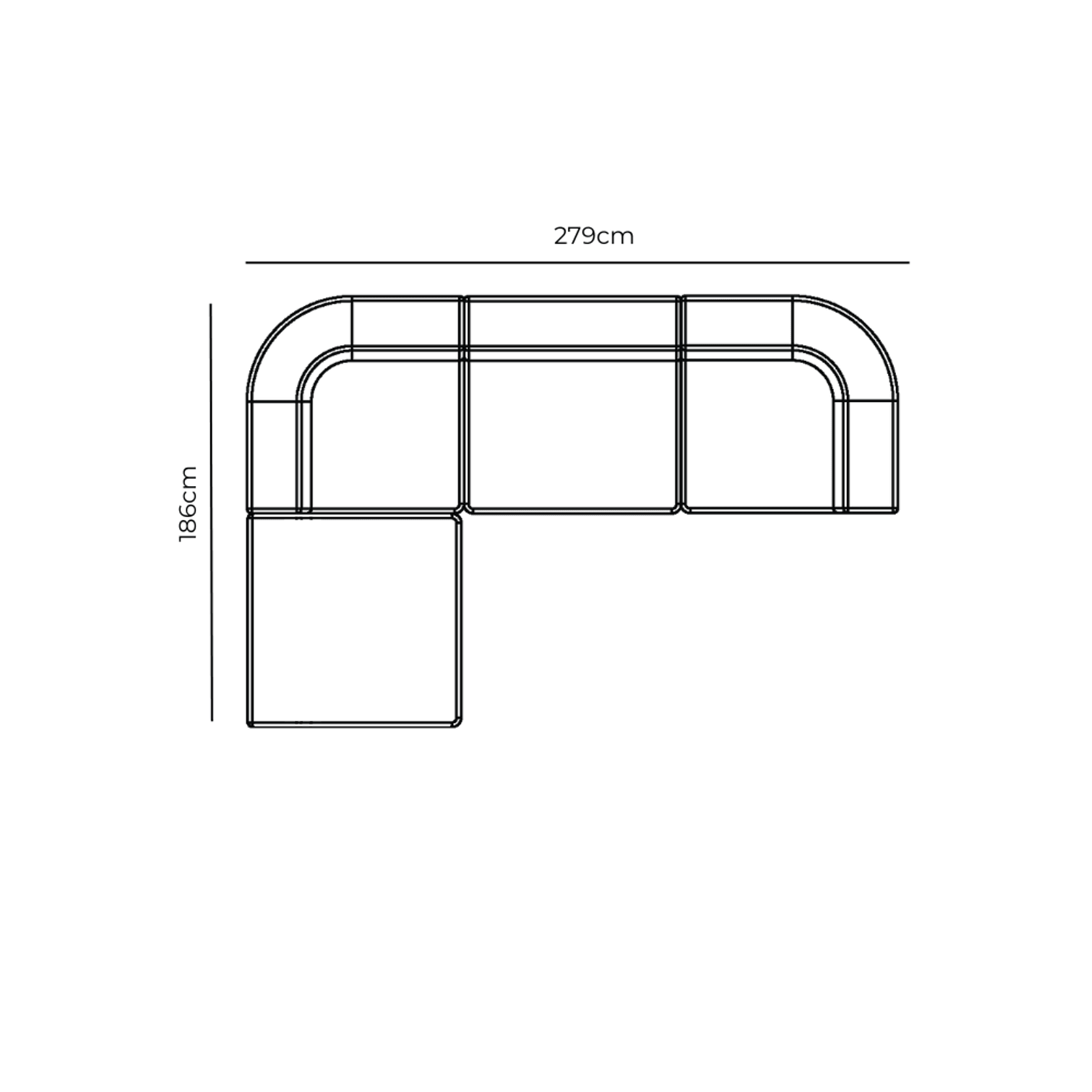 Stretch 4 Seater Chaise Sofa - Corduroy Cocoa gallery detail image