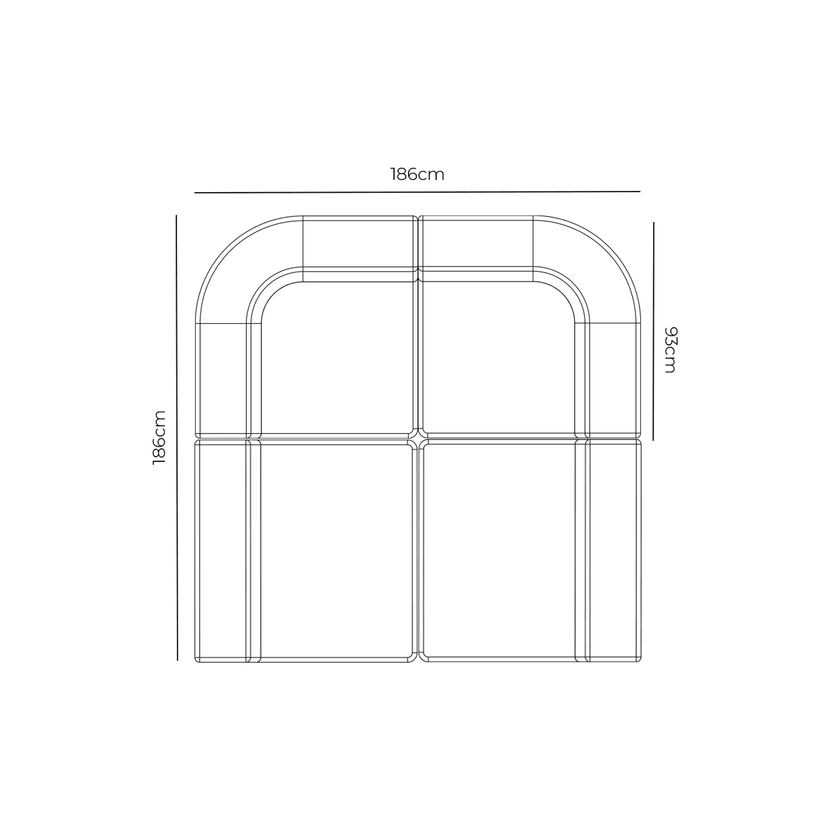 Stretch Pit Sofa - Corduroy Cocoa gallery detail image