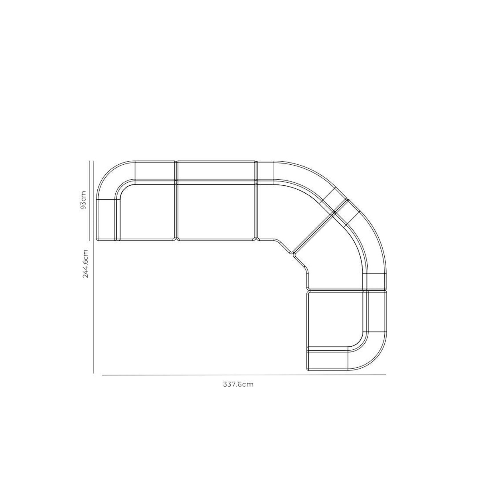 Stretch Angled Corner Sofa - Fossil Eucalyptus gallery detail image