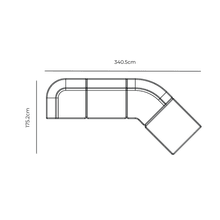 Stretch Open Angled Sofa - Copenhagen Grey gallery detail image