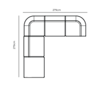 Stretch Open Corner Sofa - Corduroy Forest gallery detail image