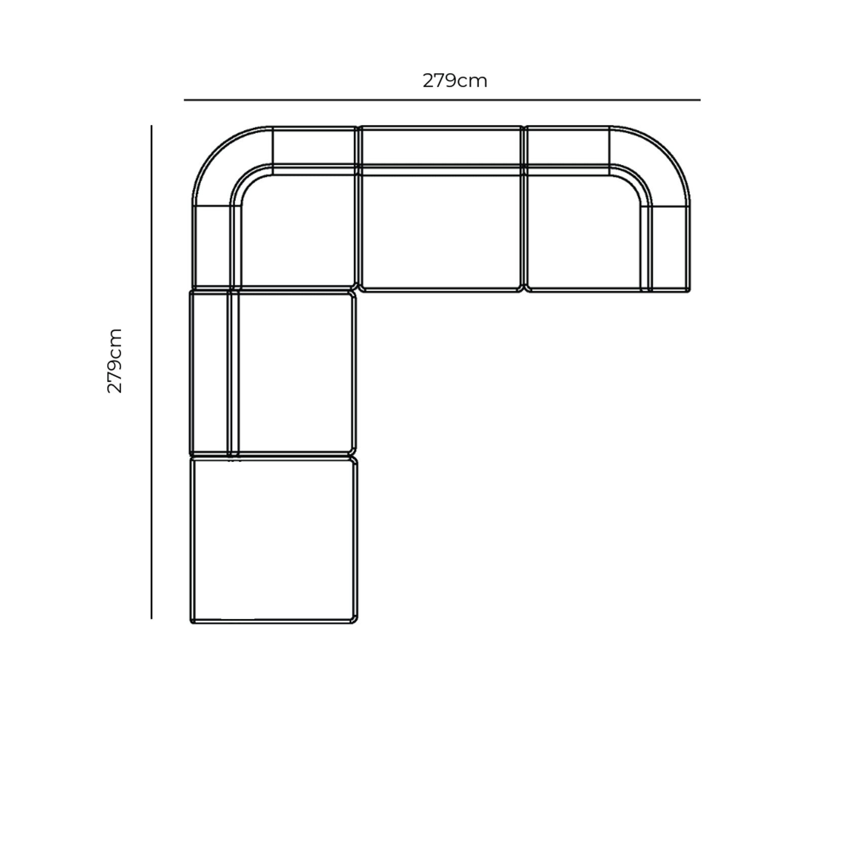 Stretch Open Corner Sofa - Copenhagen Grey gallery detail image