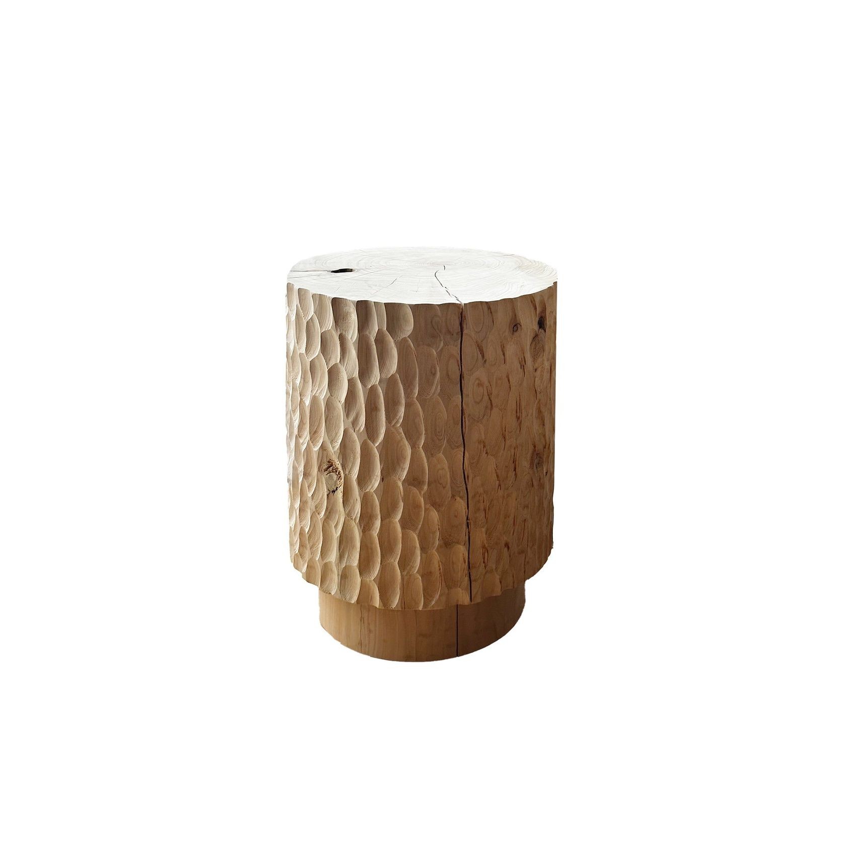 Studio Nikco | Wooden Stool / Side Table | Stepped No.2 Carved gallery detail image