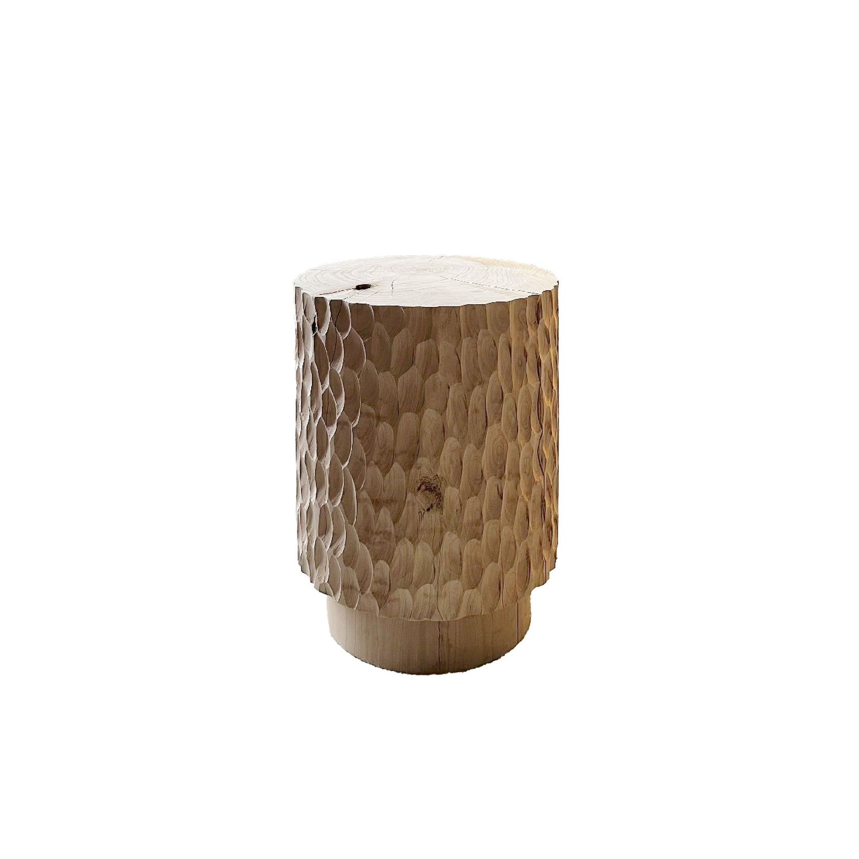 Studio Nikco | Wooden Stool / Side Table | Stepped No.2 Carved gallery detail image
