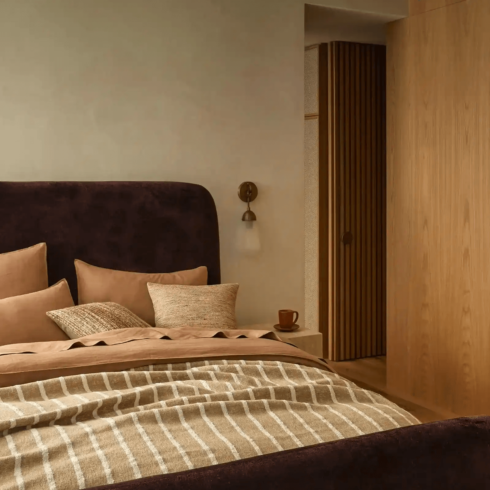 Weave Home Vista Cushion - Sunset | Chunky Linen/Wool Blend gallery detail image