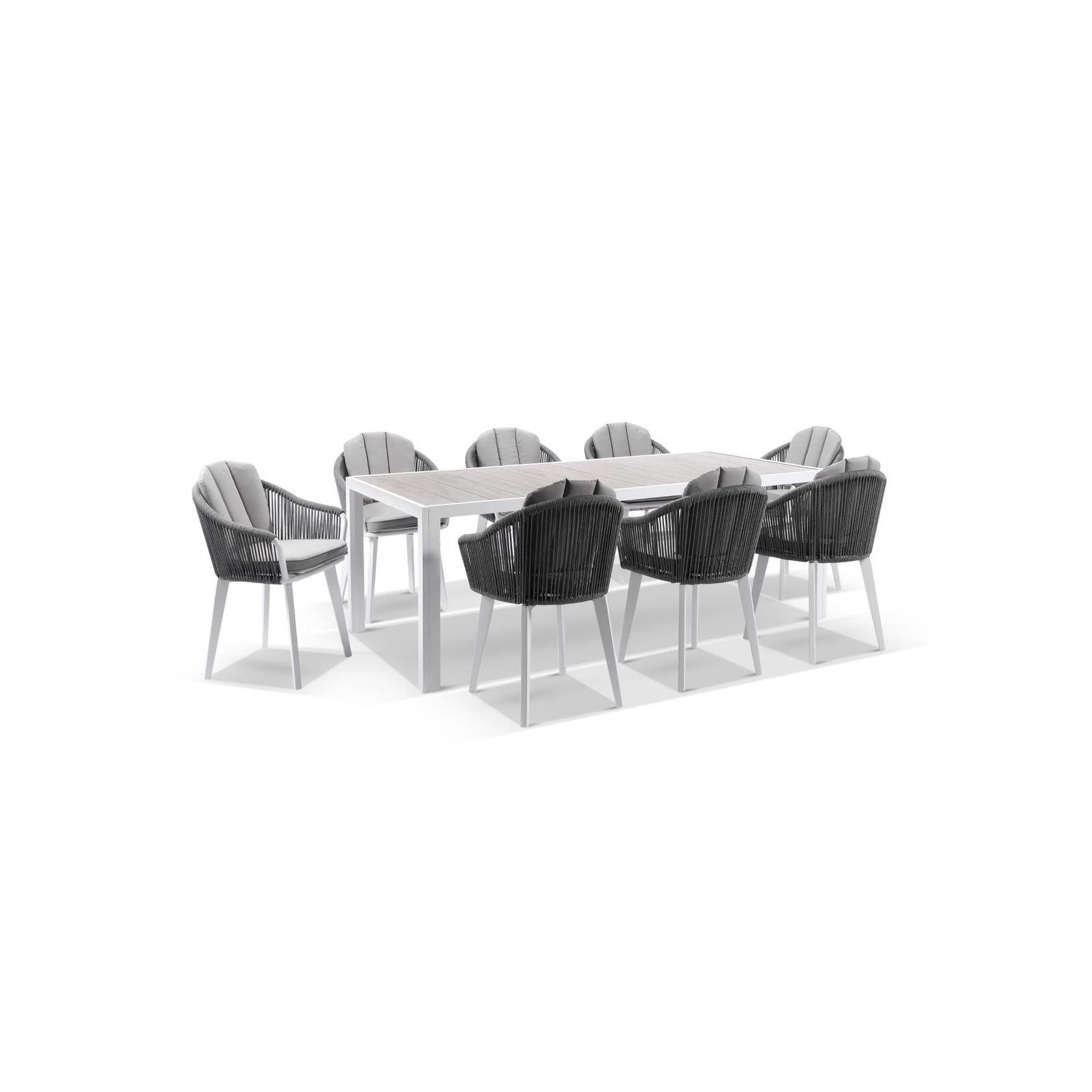 Southport White Aluminium Table with Alpine Chairs gallery detail image