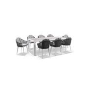 Southport White Aluminium Table with Alpine Chairs gallery detail image