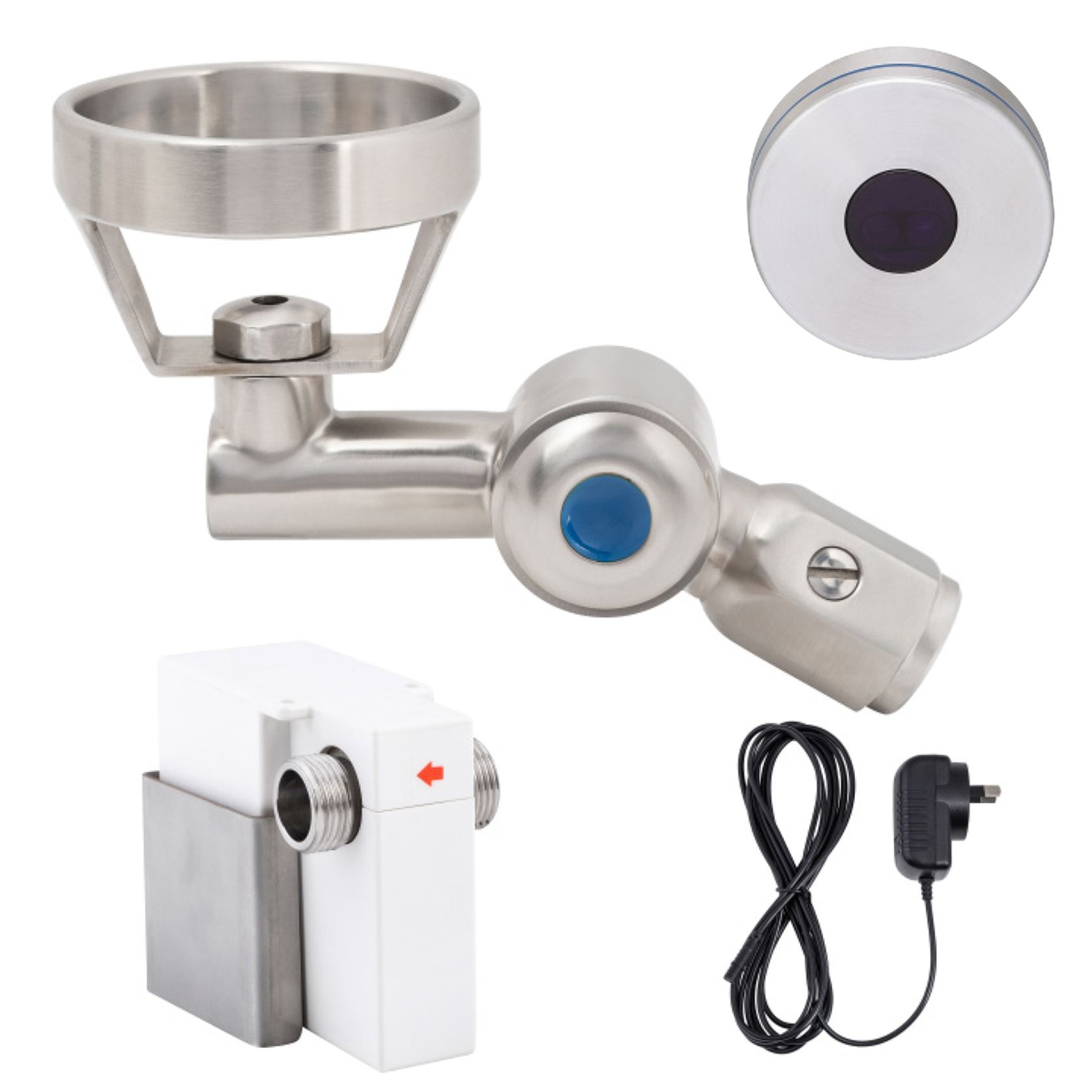 45 Degree Hob-Mount Sensor Bubbler with Metal Mouthguard gallery detail image