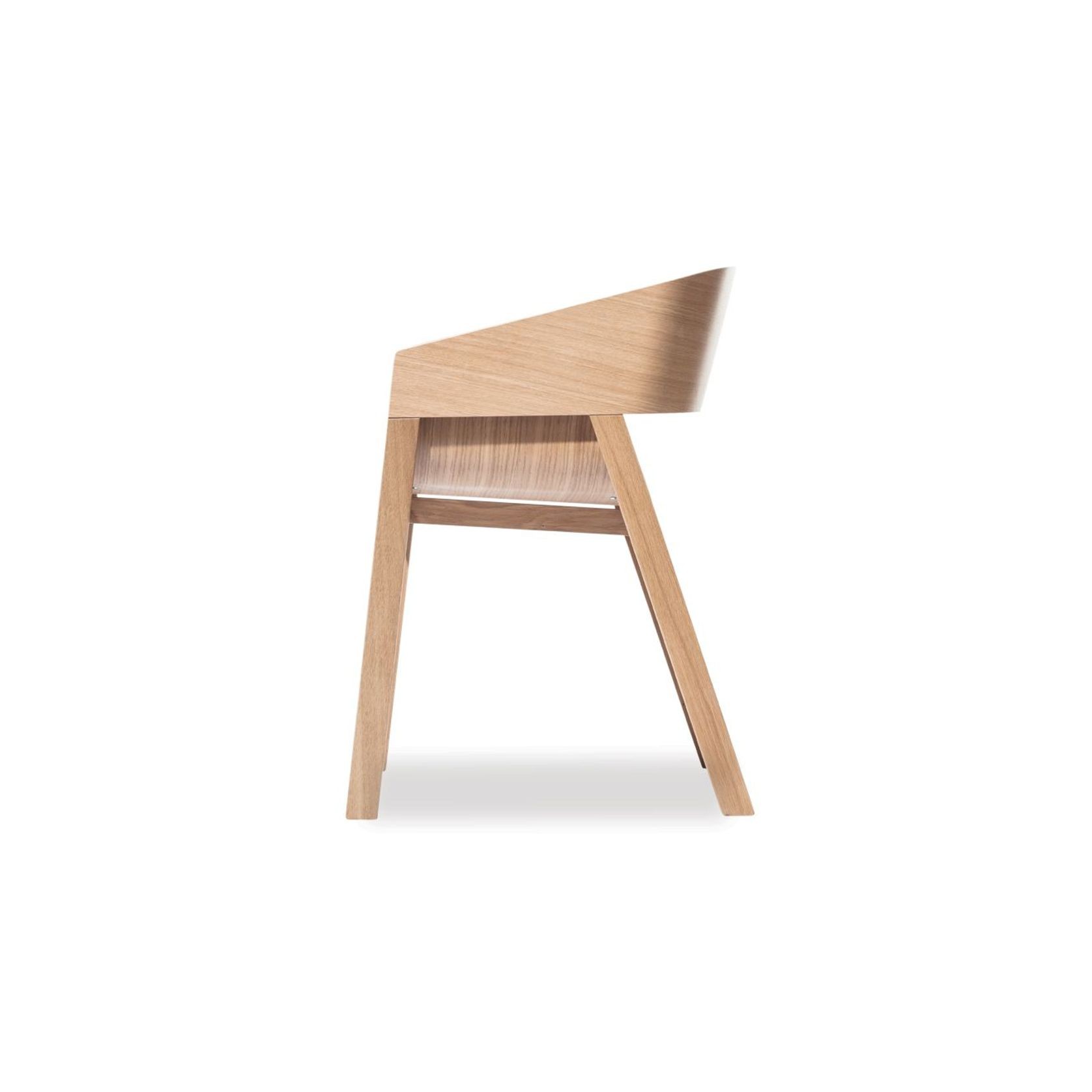 Merano Armchair - Natural Oak - White Pad - by TON gallery detail image