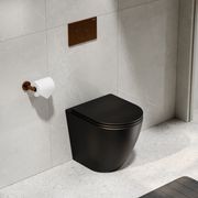 Flow Typhoon Inwall Toilet Suite | Brushed Copper Btn gallery detail image