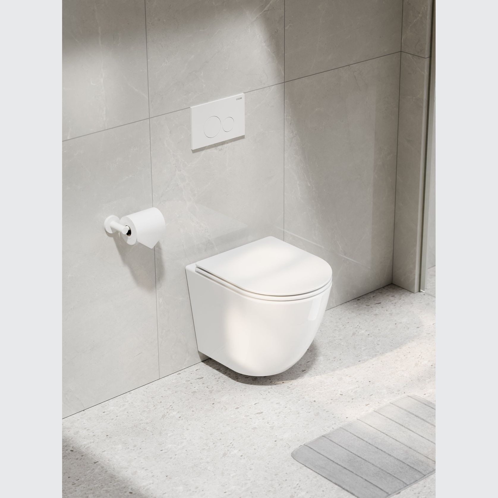 Flow Typhoon Wall Hung Toilet Suite | Matte White Btn gallery detail image