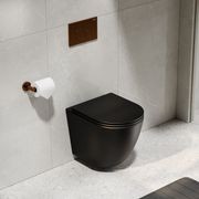 Flow Typhoon Wall Hung Toilet Suite |Brushed Copper Btn gallery detail image